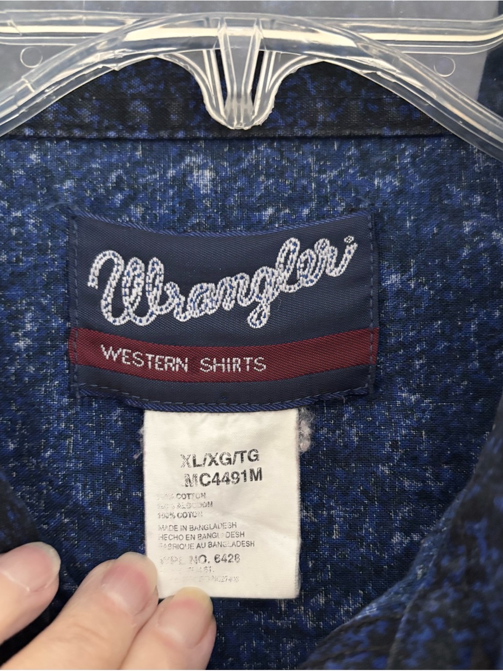 Wrangler XLG western black pearl snap long sleeve rodeo buck cowboy. - Picture 7 of 9